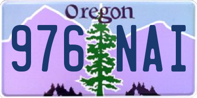 OR license plate 976NAI