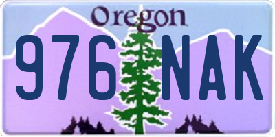 OR license plate 976NAK