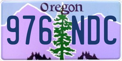 OR license plate 976NDC