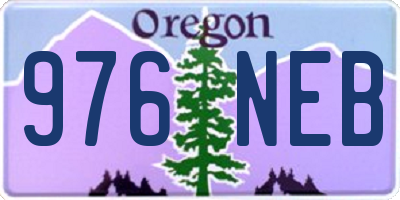 OR license plate 976NEB