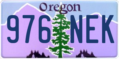 OR license plate 976NEK