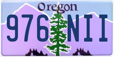 OR license plate 976NII
