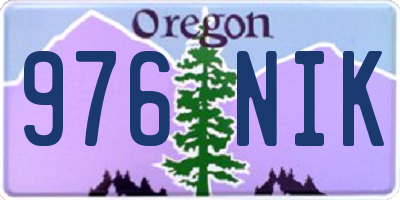 OR license plate 976NIK