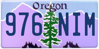 OR license plate 976NIM