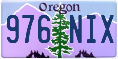OR license plate 976NIX