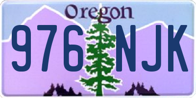 OR license plate 976NJK