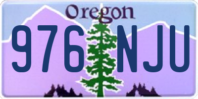 OR license plate 976NJU