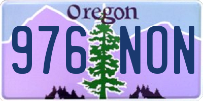 OR license plate 976NON