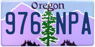OR license plate 976NPA