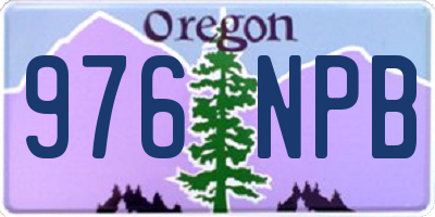 OR license plate 976NPB