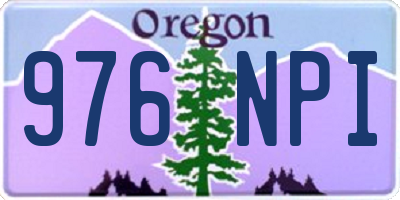 OR license plate 976NPI