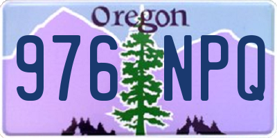 OR license plate 976NPQ