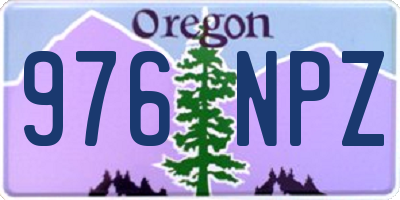 OR license plate 976NPZ