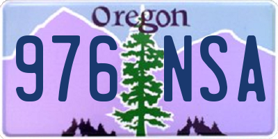OR license plate 976NSA