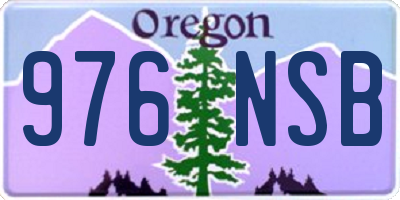 OR license plate 976NSB