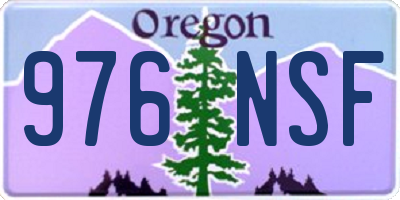 OR license plate 976NSF