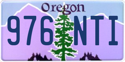 OR license plate 976NTI