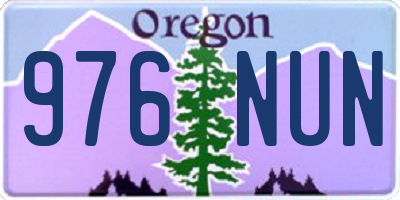 OR license plate 976NUN