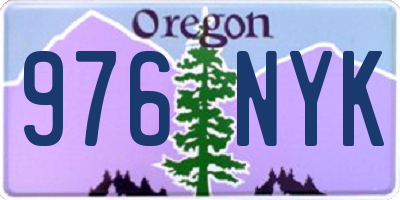 OR license plate 976NYK