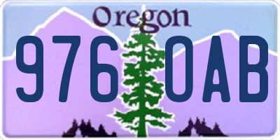 OR license plate 976OAB