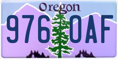 OR license plate 976OAF