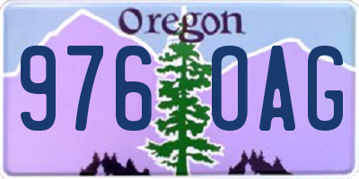 OR license plate 976OAG