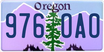OR license plate 976OAO