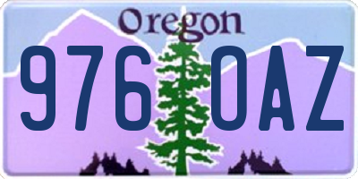 OR license plate 976OAZ
