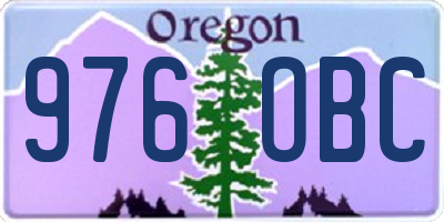 OR license plate 976OBC