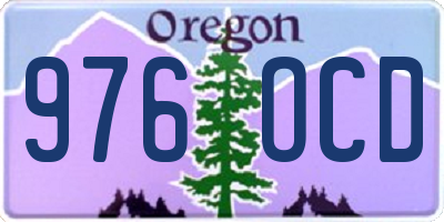 OR license plate 976OCD
