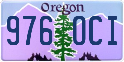 OR license plate 976OCI