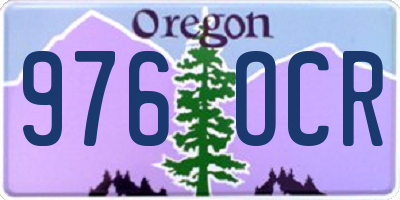 OR license plate 976OCR