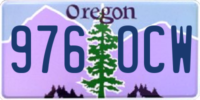 OR license plate 976OCW