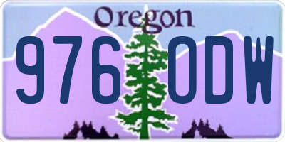 OR license plate 976ODW