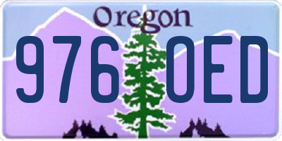 OR license plate 976OED