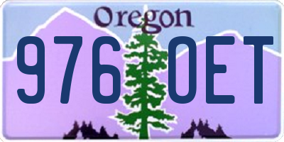 OR license plate 976OET