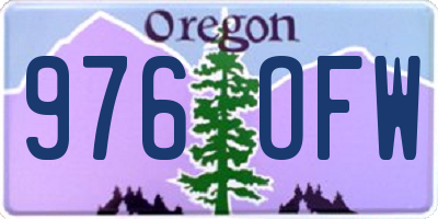 OR license plate 976OFW