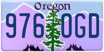 OR license plate 976OGD