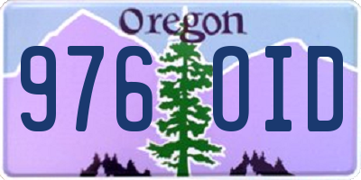 OR license plate 976OID