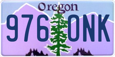 OR license plate 976ONK