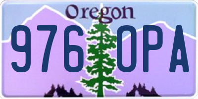 OR license plate 976OPA