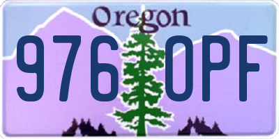 OR license plate 976OPF