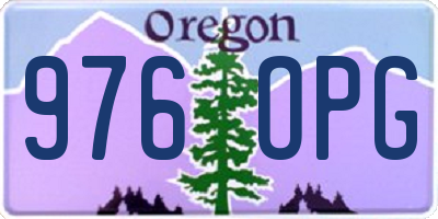 OR license plate 976OPG
