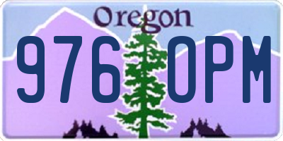 OR license plate 976OPM