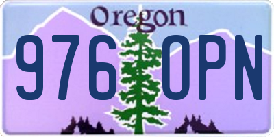 OR license plate 976OPN