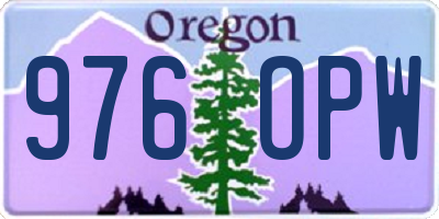 OR license plate 976OPW