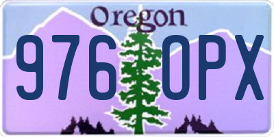 OR license plate 976OPX