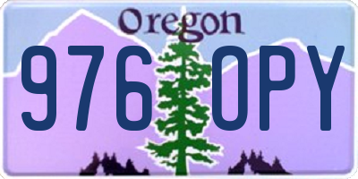 OR license plate 976OPY