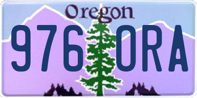 OR license plate 976ORA