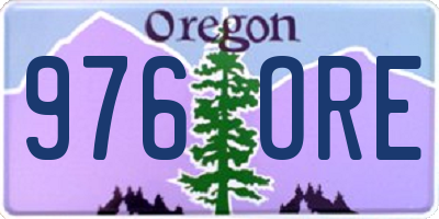 OR license plate 976ORE